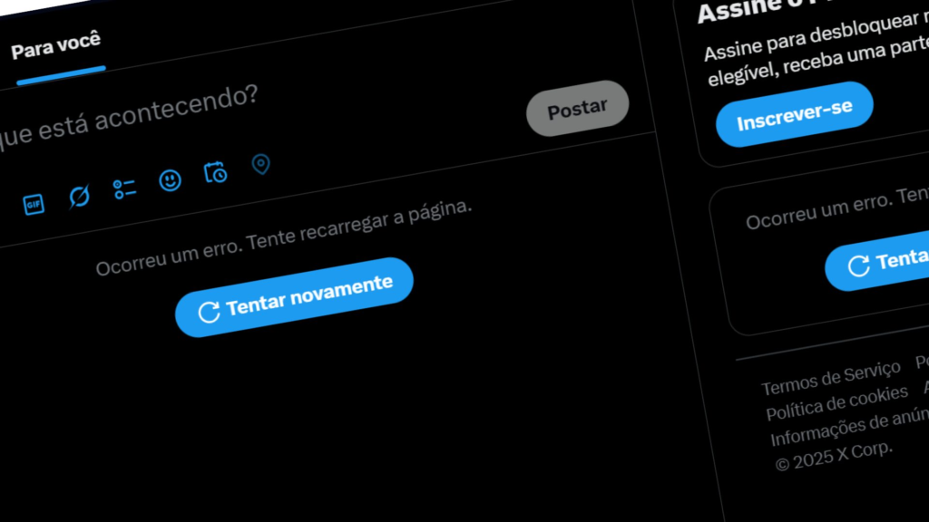 Twitter/X enfrenta pane global e fica fora do ar; Elon Musk se pronuncia Twitter/X enfrenta pane global e fica fora do ar; Elon Musk se pronuncia