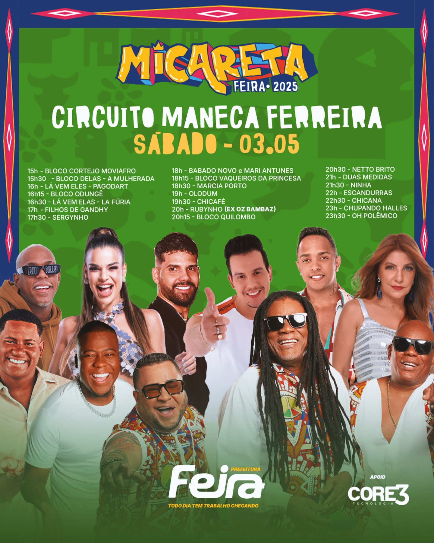 Confira a programação do terceiro dia oficial da Micareta de Feira 2025