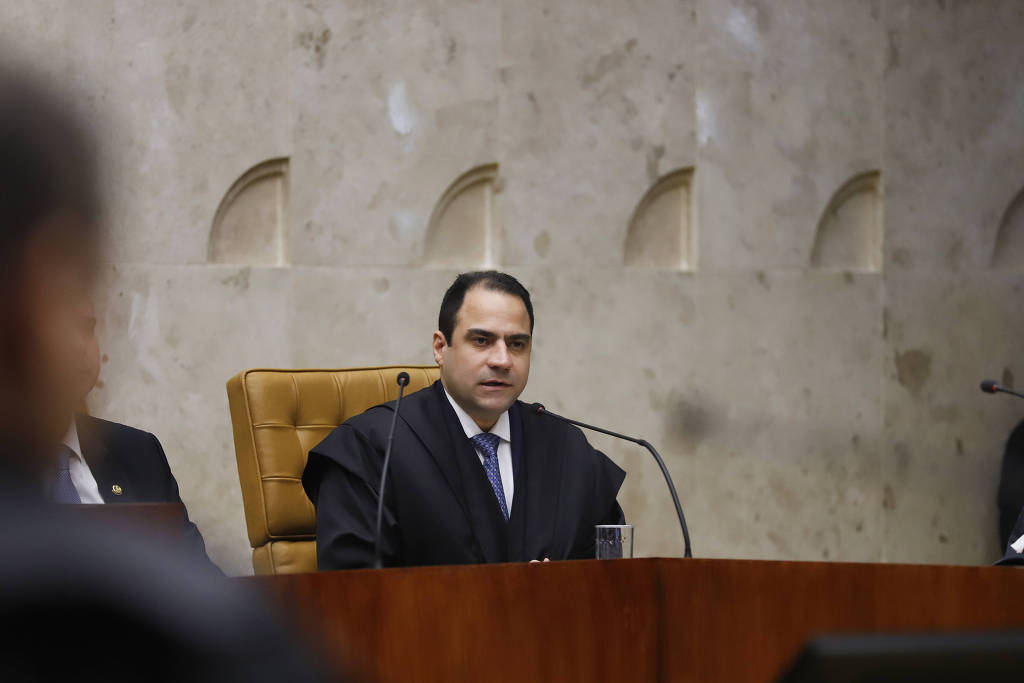 Ministro Alexandre de Moraes em sessão do STF