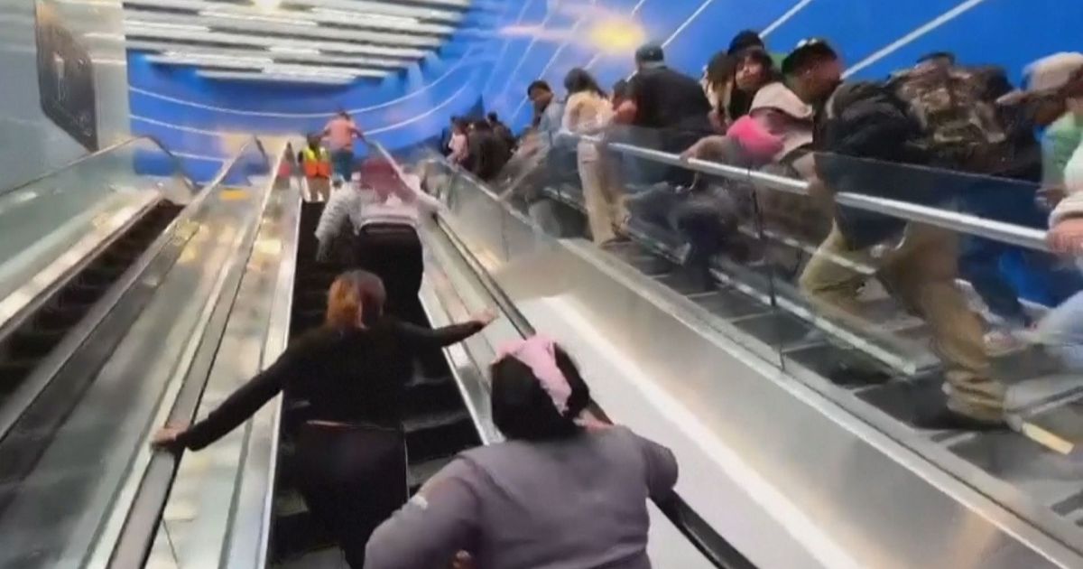 Passageiros em pânico no aeroporto