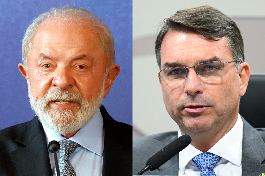 Luiz Inácio Lula da Silva e Flávio Bolsonaro