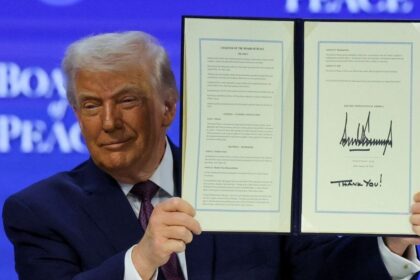 Trump oficializa “Conselho da Paz” com adesão de mais de 20 países e impõe taxa de US$ 1 bilhão para membros permanentes