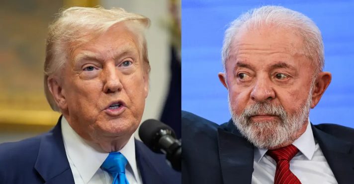 Presidente dos EUA, Donald Trump, e o Presidente do Brasil, Luiz Inácio Lula da Silva