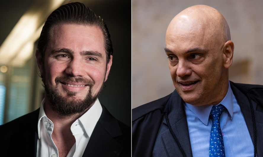 Troca de mensagens entre Alexandre de Moraes e Pedro Vorcaro