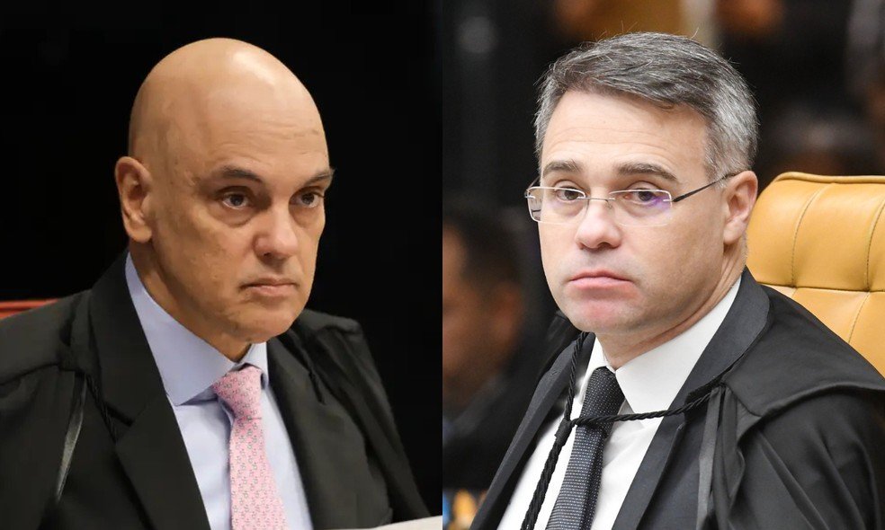 Ministros Alexandre de Moraes e André Mendonça no STF