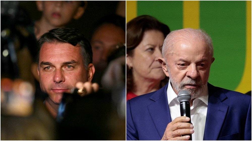 Flávio Bolsonaro e Lula nas eleições de 2026