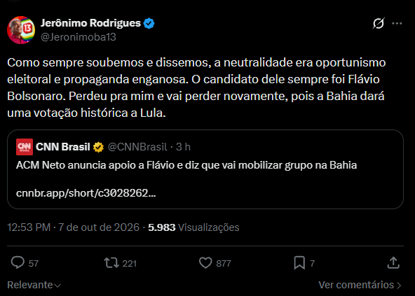 Imagem complementar da cobertura sobre as articulações políticas na Bahia